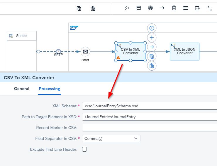 ZRTR_GL_POST_JOURNAL_ENTRIES IFlow Diagram