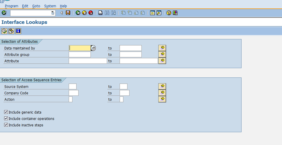 Mapping Tables Configuration